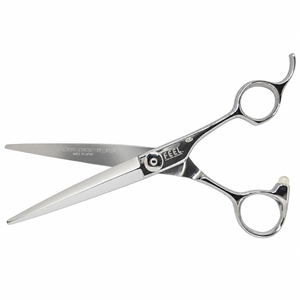 PROFEEL 2265 cutting shears and professional hair cutting scissors, open view with Japanese steel blade