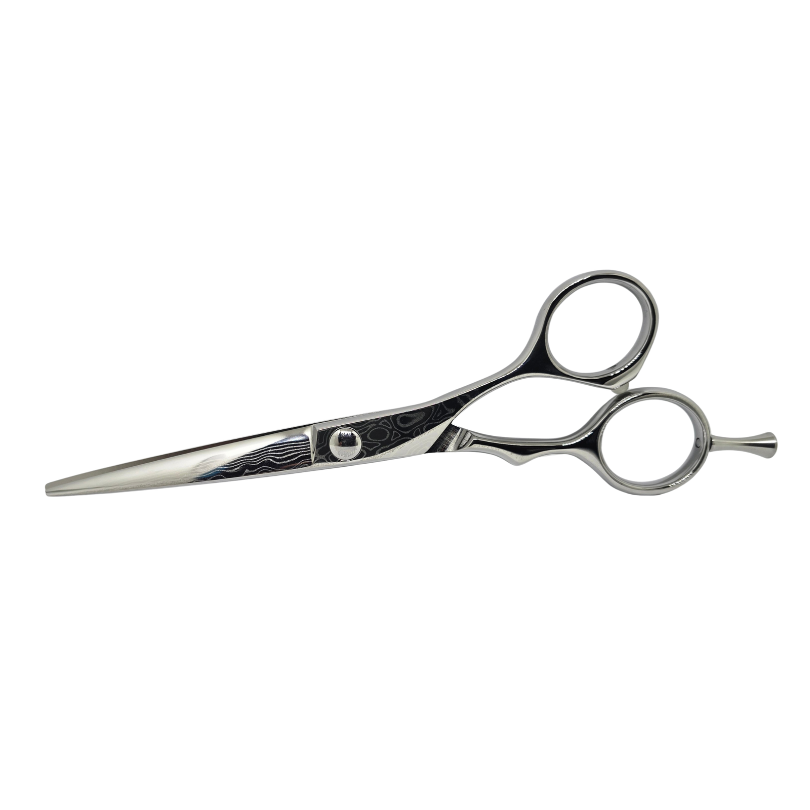 ZUIUN D855 blunt cut shear reverse profile with Damascus steel detail